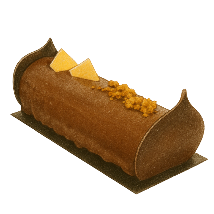 Buche exotique-gaelens patisserie-knokke-kerst